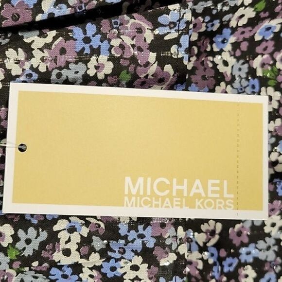 Michael Kors Purple Floral Off-Shoulder Top Sz S - Picture 8 of 11